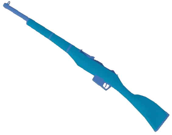 ปืน Air Rifle สีฟ้าด้ามและลำกล้องยาว