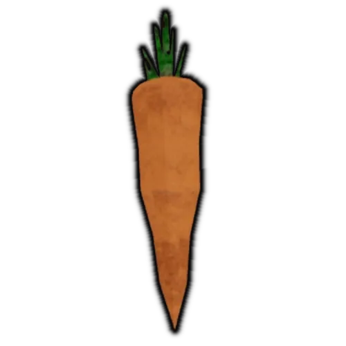 ไอคอนแครอต Carrot สีส้มพร้อมใบสีเขียว