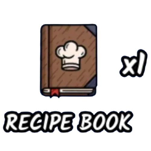 ไอคอน Chef Recipe Book รูปสมุดสีน้ำตาลพร้อมหมวกพ่อครัว