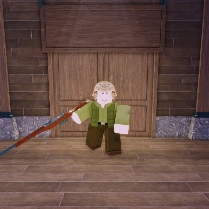 รูปลักษณ์ตัวละครคลาส Big Game Hunter ในเกม 99 Nights in the Forest