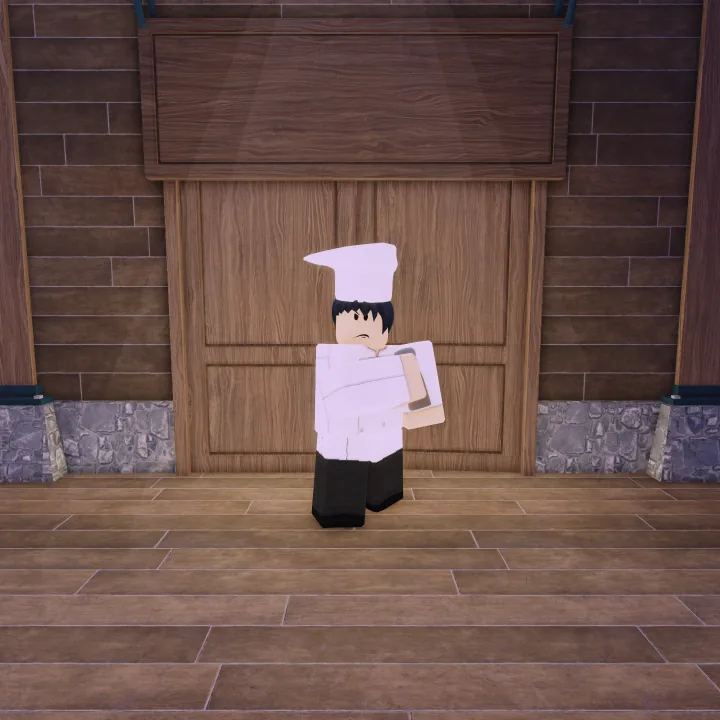 รูปลักษณ์ตัวละครคลาส Cook ในเกม 99 Nights in the Forest