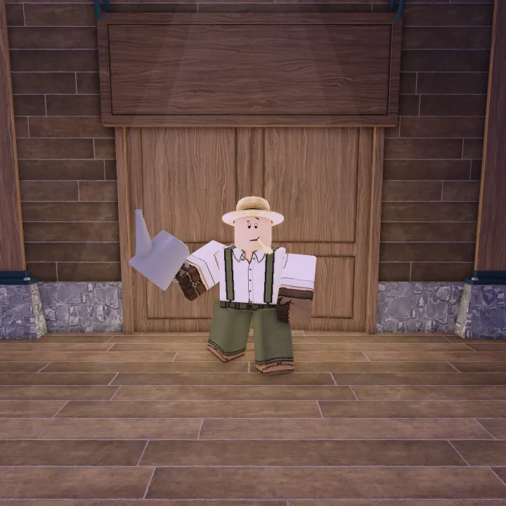 รูปลักษณ์ตัวละครคลาส Farmer ในเกม 99 Nights in the Forest