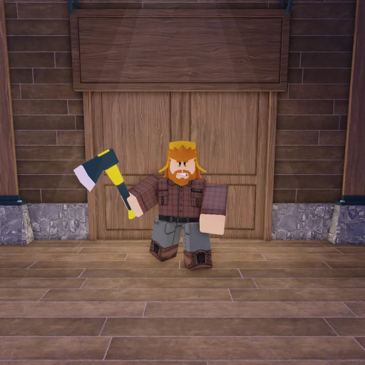 รูปลักษณ์ตัวละครคลาส Lumberjack ในเกม 99 Nights in the Forest
