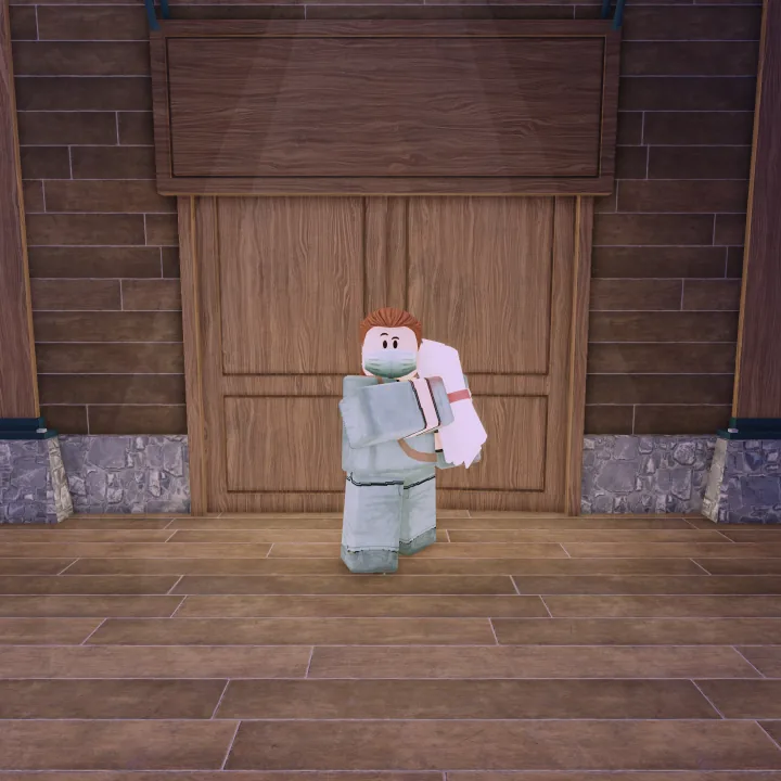 รูปลักษณ์ตัวละครคลาส Medic ในเกม 99 Nights in the Forest