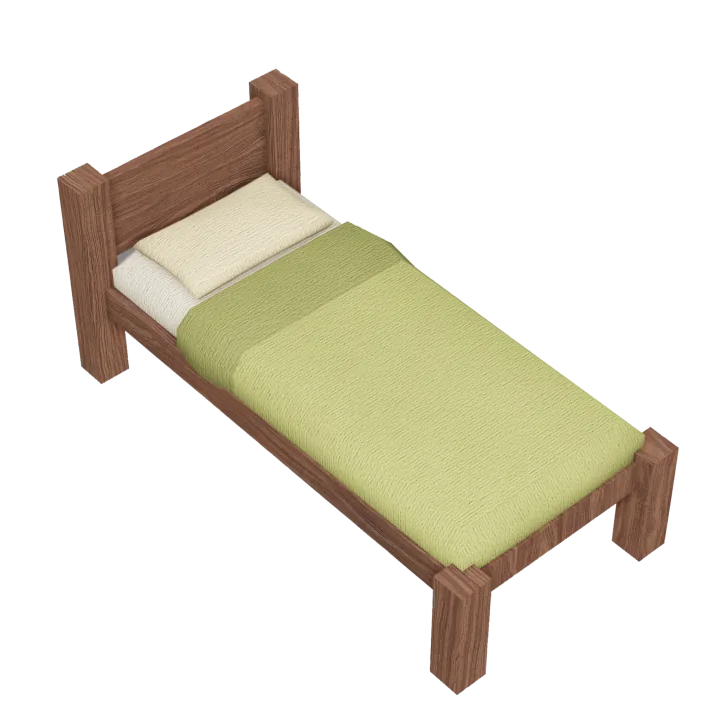 รูปลักษณ์ Regular Bed ในเกม 99 Nights in the Forest
