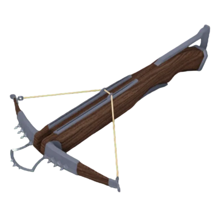 หน้าไม้ Crossbow ตัวเรือนไม้สีน้ำตาลและคันโลหะ