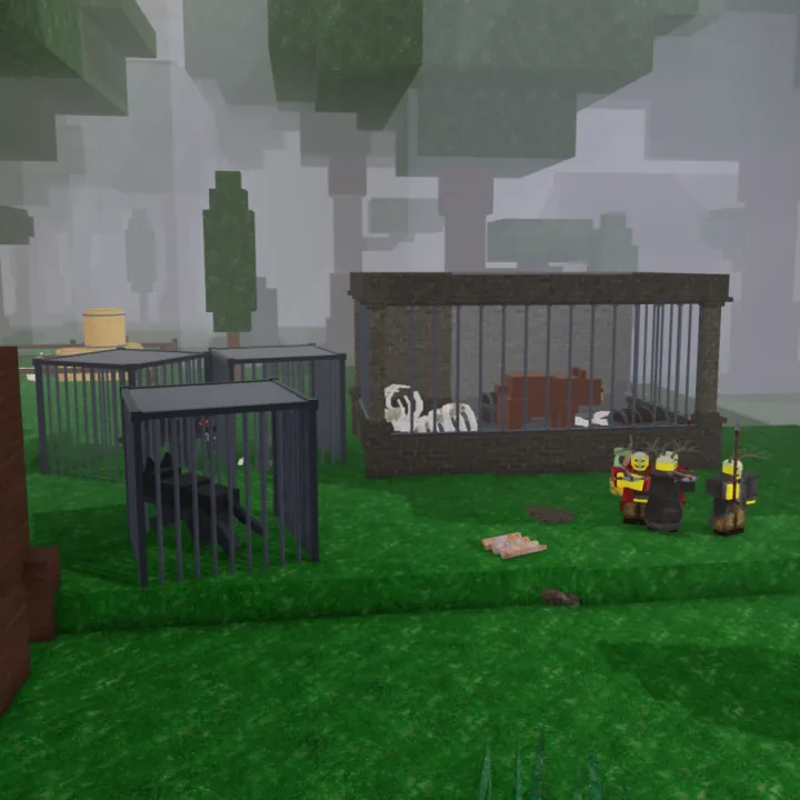 Cultist Hunter Camp แคมป์นักล่าของลัทธิพร้อมกรงสัตว์