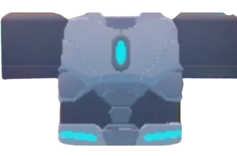 เกราะ Alien Armour สีเทาดำ มีแสงสีฟ้าตรงอกและเอว