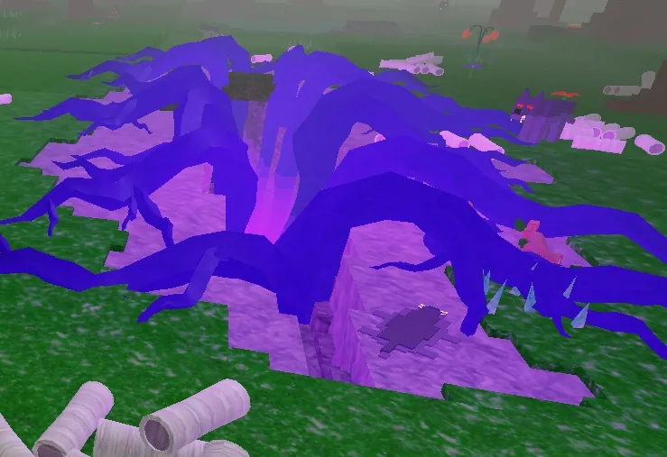 รอยแยกสถานะ Open Rift ใน Hard Mode มีแสงสีม่วงจากรอยแตก
