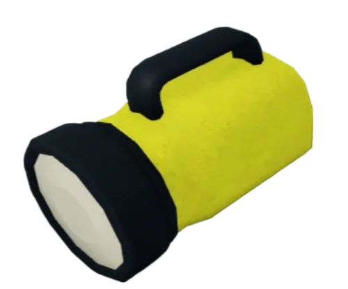 ไฟฉาย Strong Flashlight ตัวเครื่องสีเหลือง ขอบเลนส์และหูหิ้วสีดำ