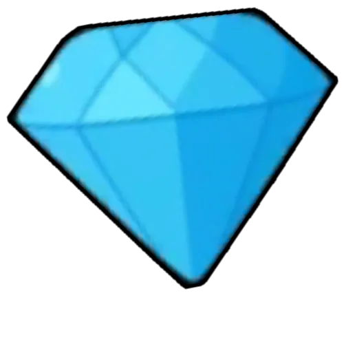 ไอคอนเพชร Diamonds สีฟ้าพร้อมเหลี่ยมเจียระไน