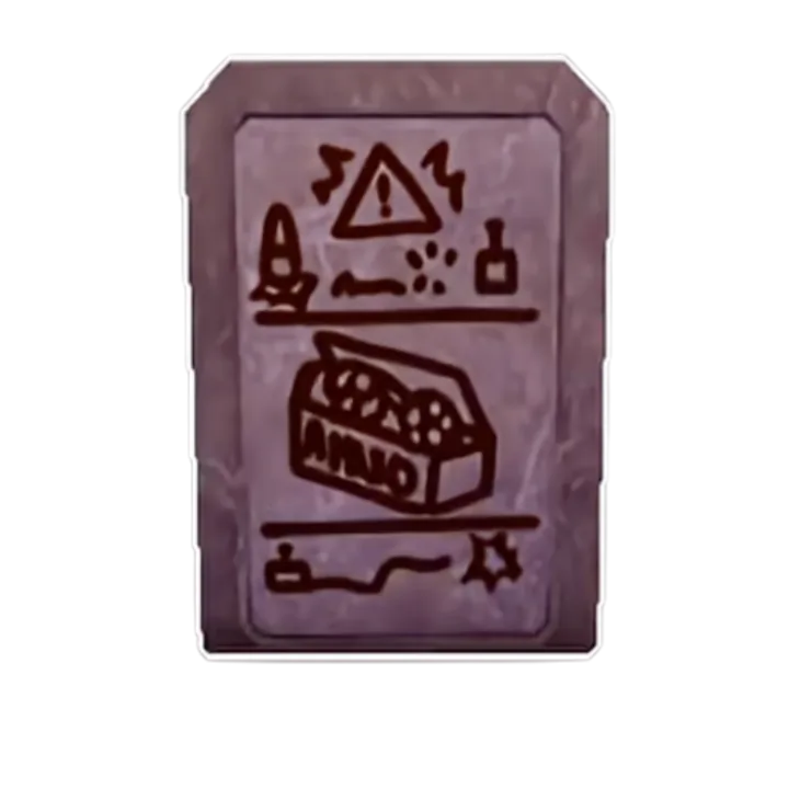 แผ่น Heavy Ammo Crate Recipe Tablet สำหรับอัปสูตรกระสุนระเบิด
