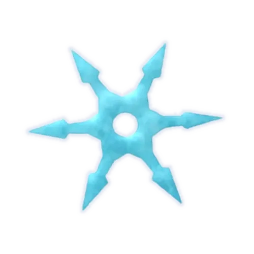 ดาวกระจาย Frozen Shuriken สีฟ้าใสคล้ายน้ำแข็ง