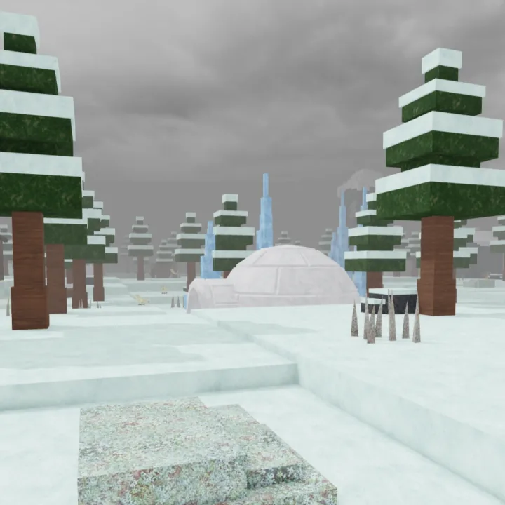 ภูมิประเทศและต้นไม้ในเขตหิมะ Snow Biome