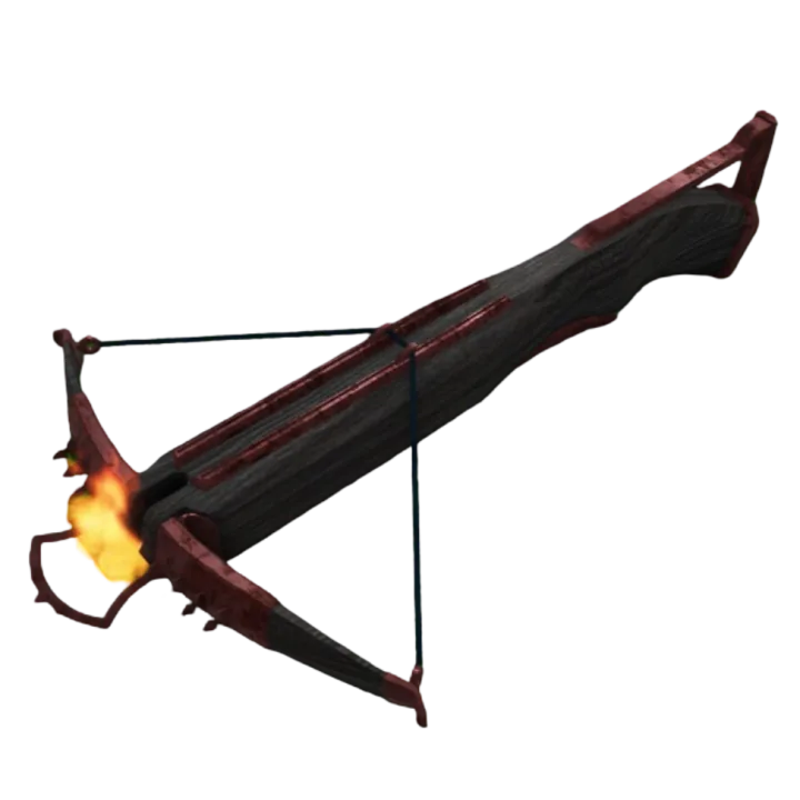 หน้าไม้ Infernal Crossbow สีดำแดงมีเปลวไฟบริเวณปลาย