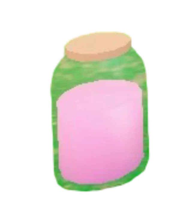 ขวด Jar o’ Jelly ฝาสีอ่อนและเยลลีสีชมพู