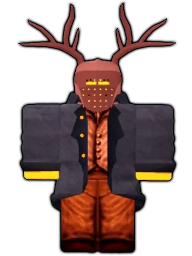 โมเดล Juggernaut Cultist ร่างใหญ่ สวมหน้ากากสีแดงพร้อมเขากวาง