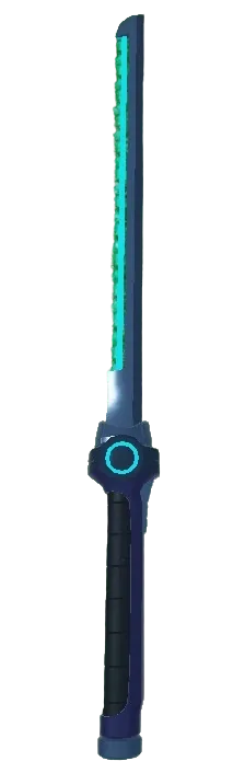 ดาบ Laser Sword ใบแคบสีฟ้าและด้ามสีดำ