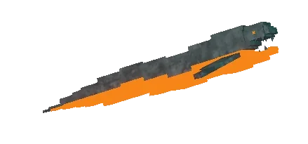 ปลาไหล Lava Eel สีดำและสีส้มตามแนวลำตัว