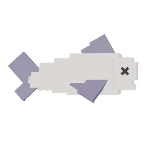 ปลา Mackerel สีเทาอ่อนกับครีบสีเทาเข้ม