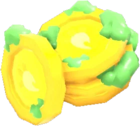 กอง Mossy Coins เหรียญสีทองที่มีมอสสีเขียวเกาะ