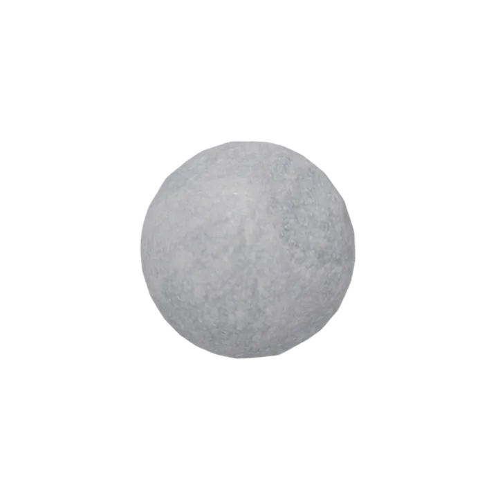 ก้อนหิมะ Snowball สีขาวเทาทรงกลม