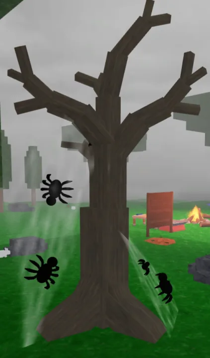 Spider Infested Tree ต้นไม้แห้งที่มีแมงมุมเกาะในช่วง Halloween