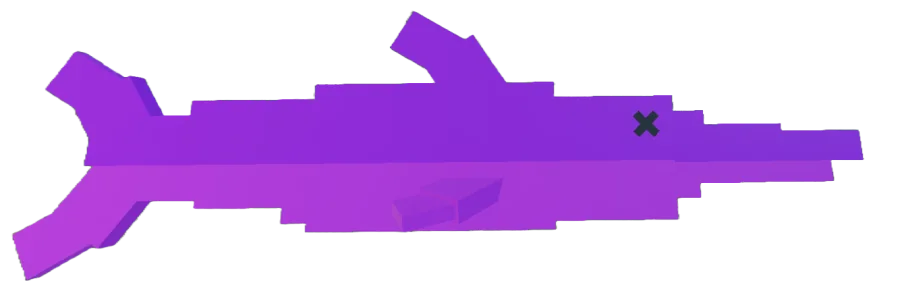 ปลา Swordfish สีม่วงมีปลายปากยาวคล้ายดาบ