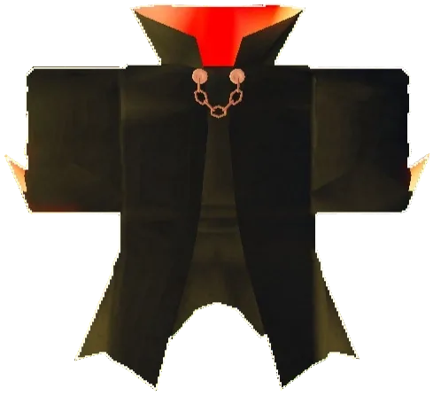 เสื้อคลุม Vampire Cloak สีดำพร้อมปกแดงและสร้อยสีทอง