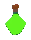 ขวด Witch Potion สีเขียวสว่างพร้อมจุกสีน้ำตาล
