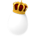 Royal Egg — ไข่สีขาวสวมมงกุฎสีทองและแดง