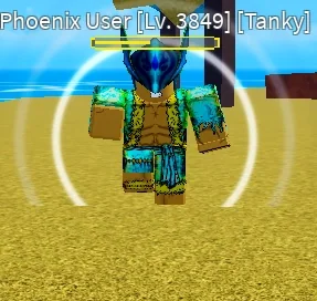 ตัวอย่าง Phoenix User แบบ Tanky ศัตรูใน Raid ของ Blox Fruits