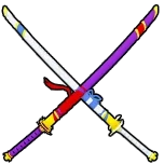 รูปร่างอาวุธ Cursed Dual Katana ใน Blox Fruits