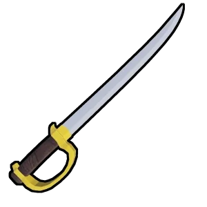 รูปร่างอาวุธ Cutlass ใน Blox Fruits