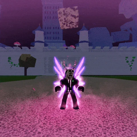 ตัวอย่างลักษณะตัวละครเมื่อใช้เผ่า Cyborg V4 ใน Blox Fruits