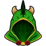 ลักษณะของ Dino Hood ใน Blox Fruits