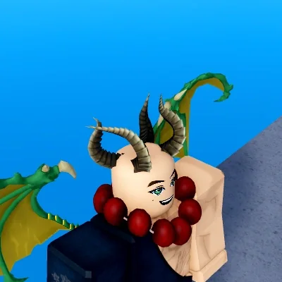 ตัวอย่างลักษณะตัวละครเมื่อใช้เผ่า Draco V3 ใน Blox Fruits
