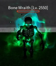 ลักษณะศัตรู Bone Wraith ในเกม Blox Fruits