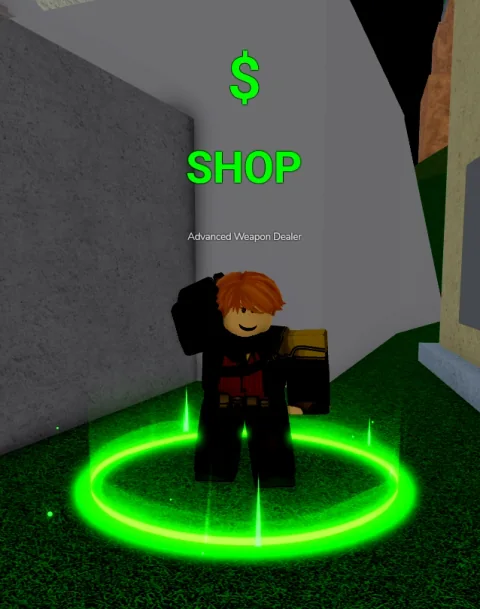 ลักษณะ NPC Advanced Weapon Dealer ในเกม Blox Fruits