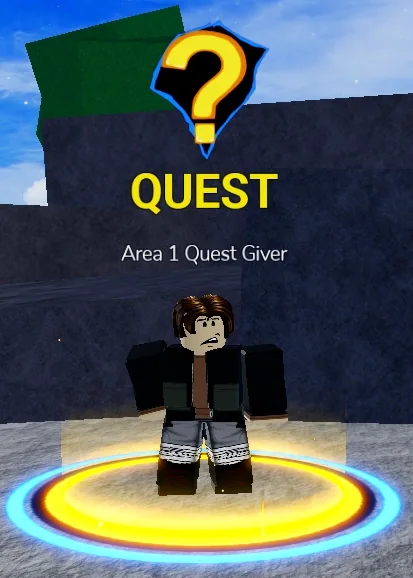 ลักษณะ NPC Area 1 Quest Giver ในเกม Blox Fruits