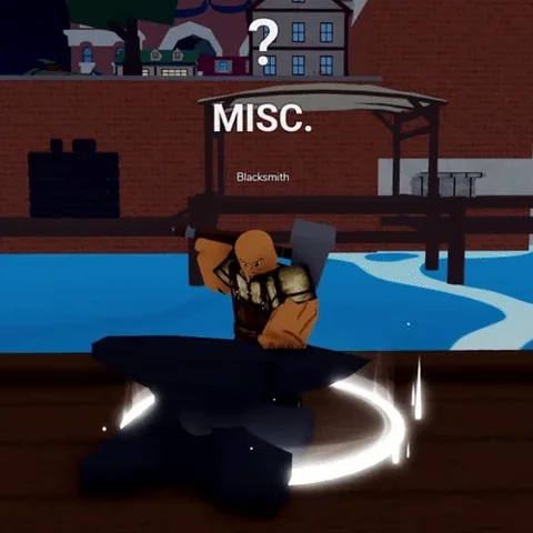 ลักษณะ NPC Blacksmith ในเกม Blox Fruits