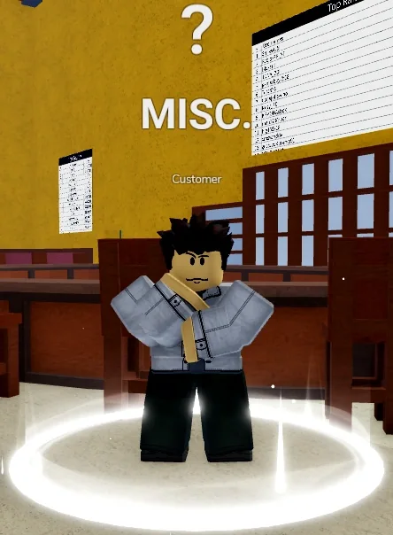ลักษณะ NPC Customer ในเกม Blox Fruits
