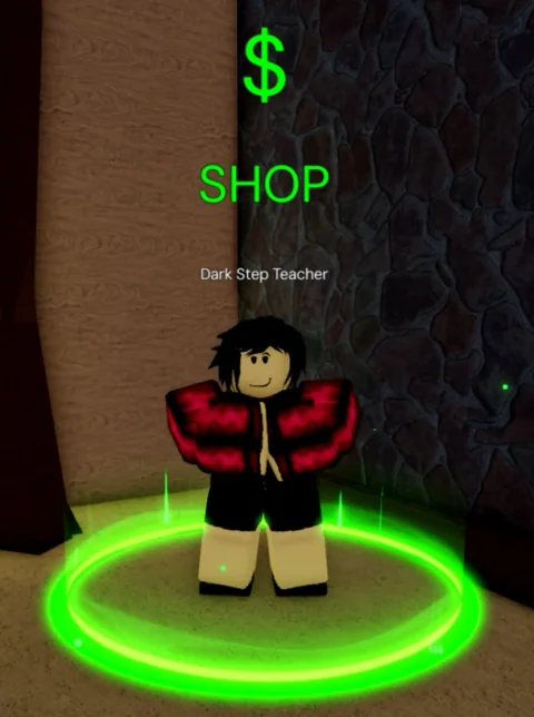 ลักษณะ NPC Dark Step Teacher ในเกม Blox Fruits