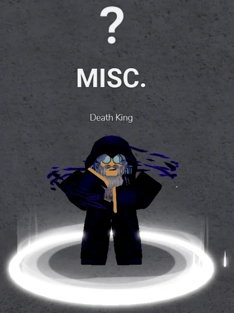 ลักษณะ NPC Death King ในเกม Blox Fruits