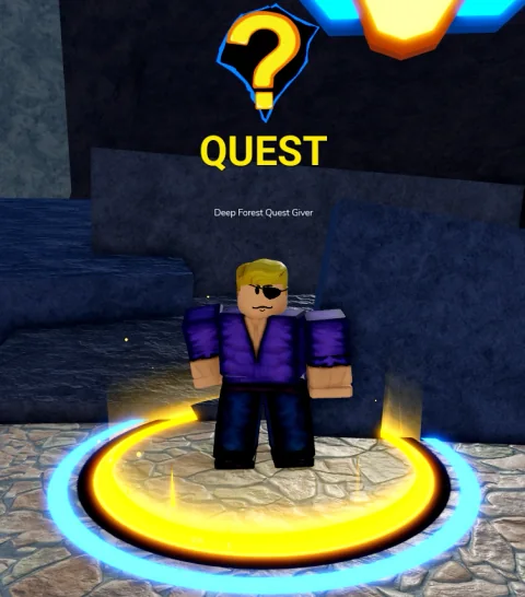 ลักษณะ NPC Deep Forest Quest Giver ในเกม Blox Fruits