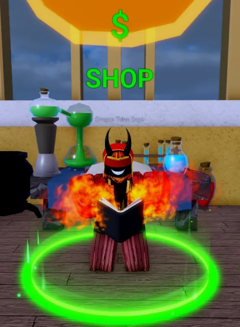 ลักษณะ NPC Dragon Talon Sage ในเกม Blox Fruits