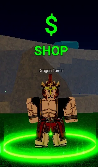 ลักษณะ NPC Dragon Tamer ในเกม Blox Fruits