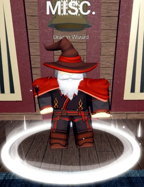 ลักษณะ NPC Dragon Wizard ในเกม Blox Fruits