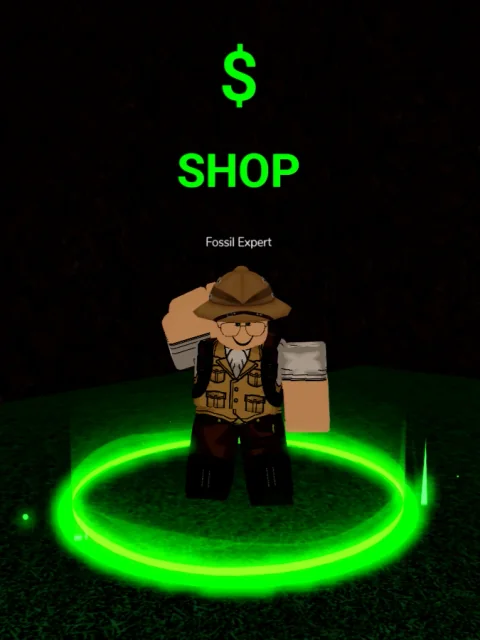 ลักษณะ NPC Fossil Expert ในเกม Blox Fruits