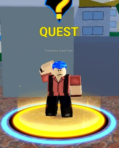ลักษณะ NPC Freezeburg Quest Giver ในเกม Blox Fruits